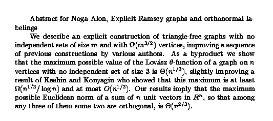Plain TeX source file for the abstract.
