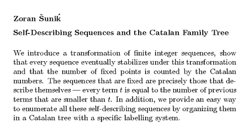 Plain TeX source file for the abstract.
