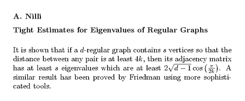 Plain TeX source file for the abstract.