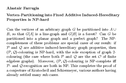 Plain TeX source file for the abstract.