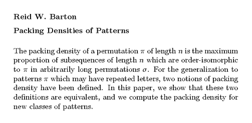 Plain TeX source file for the abstract.