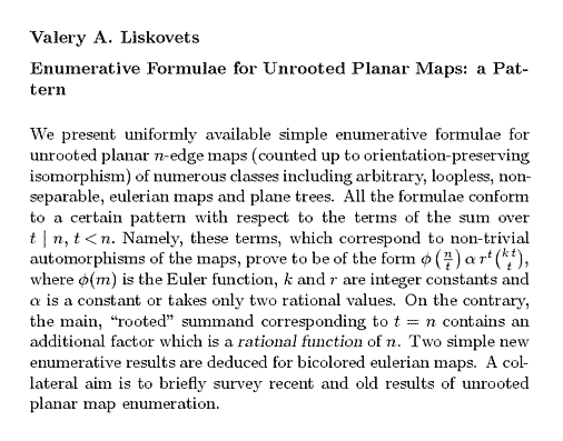 Plain TeX source file for the abstract.