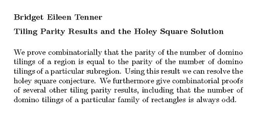 Plain TeX source file for the abstract.