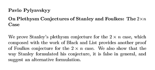 Plain TeX source file for the abstract.