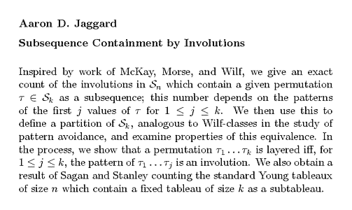 Plain TeX source file for the abstract.