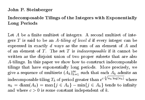 Plain TeX source file for the abstract.