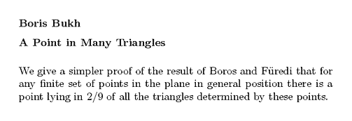 Plain TeX source file for the abstract.