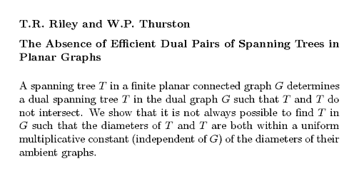 Plain TeX source file for the abstract.
