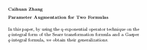 Plain TeX source file for the abstract.