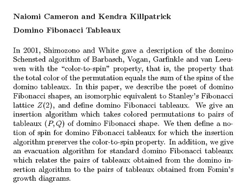 Plain TeX source file for the abstract.