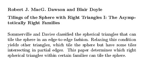 Plain TeX source file for the abstract.