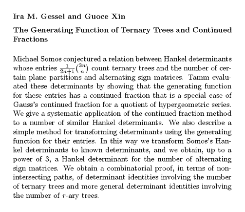 Plain TeX source file for the abstract.