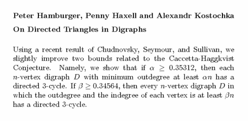 Plain TeX source file for the abstract.