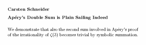 Plain TeX source file for the abstract.