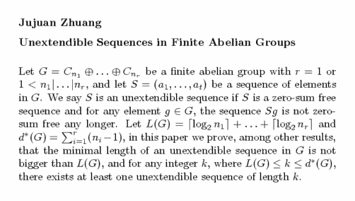 Plain TeX source file for the abstract.
