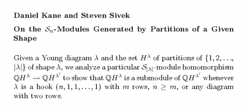 Plain TeX source file for the abstract.