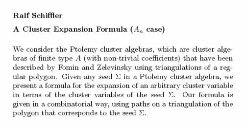 Plain TeX source file for the abstract.