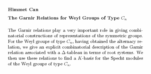 Plain TeX source file for the abstract.