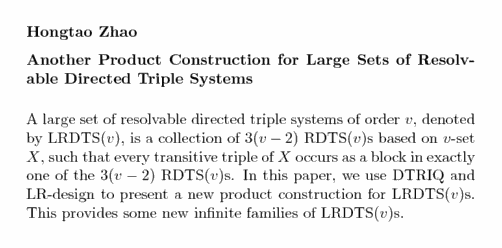 Plain TeX source file for the abstract.