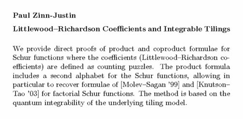 Plain TeX source file for the abstract.