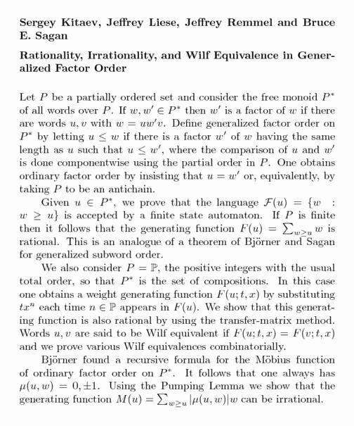 Plain TeX source file for the abstract.