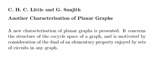 Plain TeX source file for the abstract.