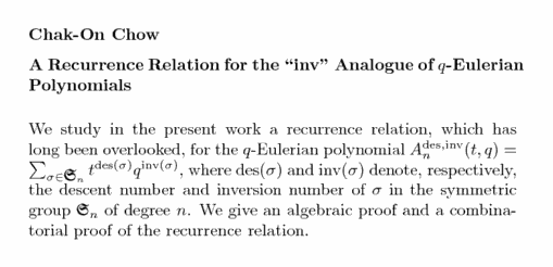 Plain TeX source file for the abstract.