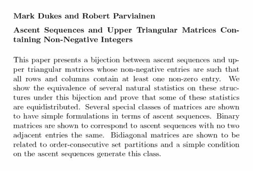Plain TeX source file for the abstract.