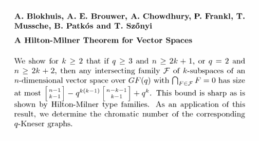 Plain TeX source file for the abstract.