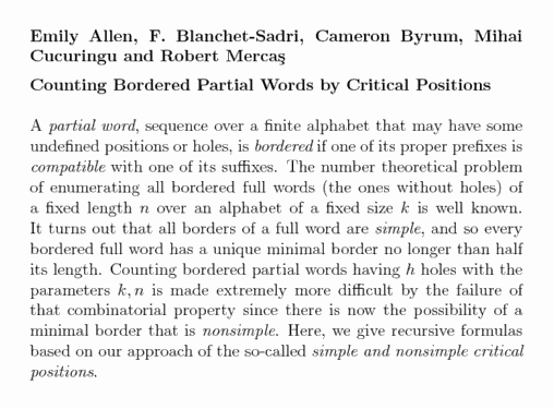 Plain TeX source file for the abstract.