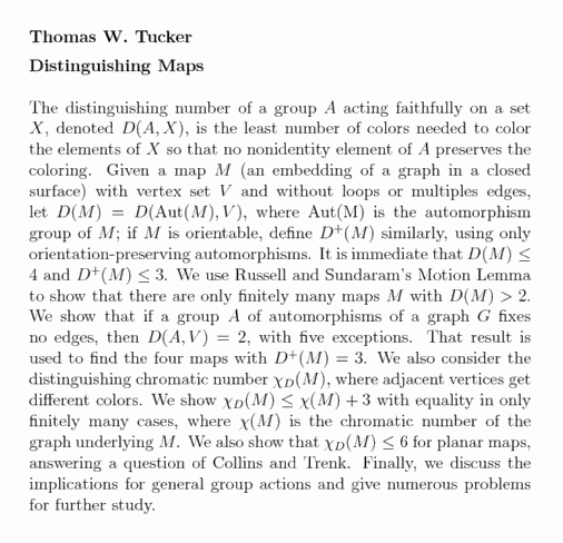 Plain TeX source file for the abstract.