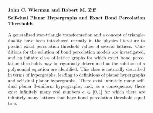 Plain TeX source file for the abstract.