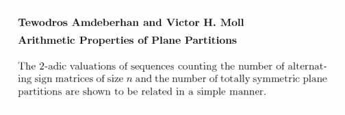 Plain TeX source file for the abstract.