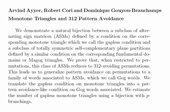 Plain TeX source file for the abstract.
