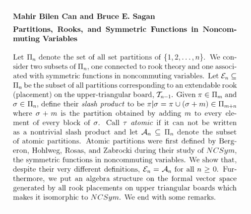 Plain TeX source file for the abstract.