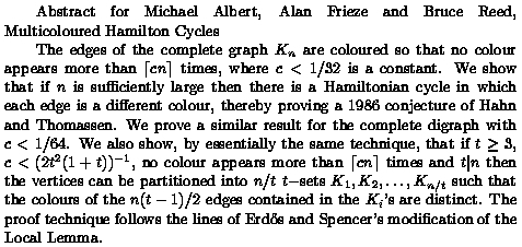 Plain TeX source file for the abstract.