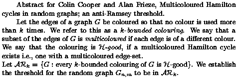 Plain TeX source file for the abstract.