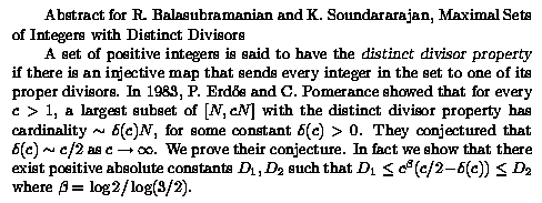 Plain TeX source file for the abstract.