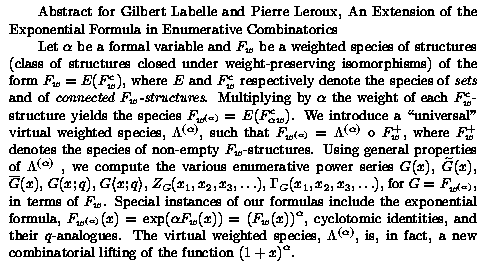Plain TeX source file for the abstract.