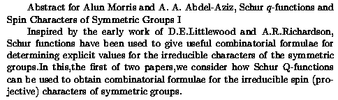 Plain TeX source file for the abstract.