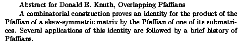 Plain TeX source file for the abstract.