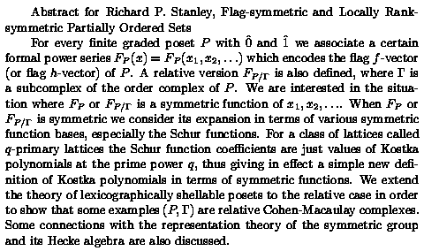 Plain TeX source file for the abstract.
