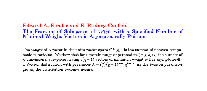 Plain TeX source file for the abstract.