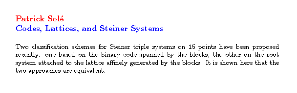 Plain TeX source file for the abstract.
