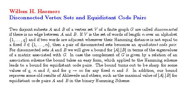 Plain TeX source file for the abstract.