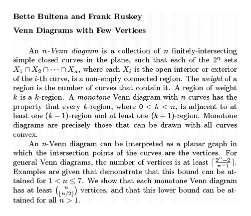 Plain TeX source file for the abstract.