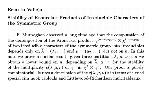 Plain TeX source file for the abstract.