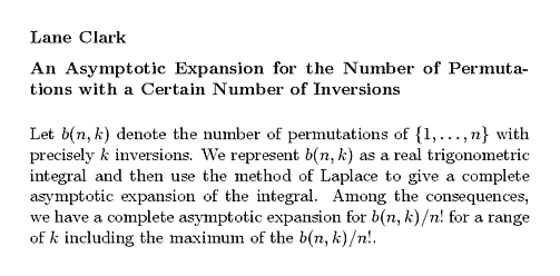 Plain TeX source file for the abstract.