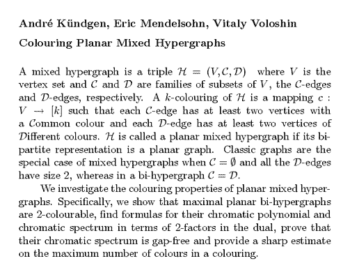 Plain TeX source file for the abstract.
