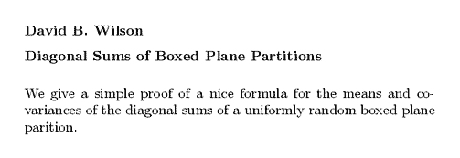 Plain TeX source file for the abstract.